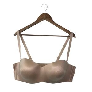 City Chic Tan Convertible Padded Bra Strapless Nude Plus Size 46D